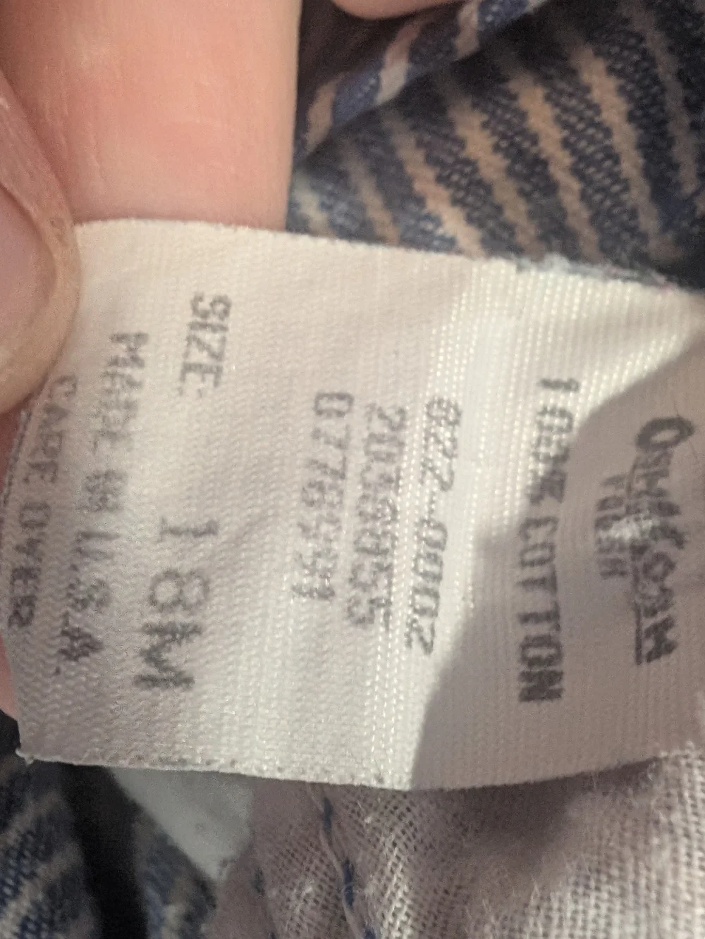 VTG OshKosh B'gosh Blue Stripe Kids Overalls 18m Made In The USA